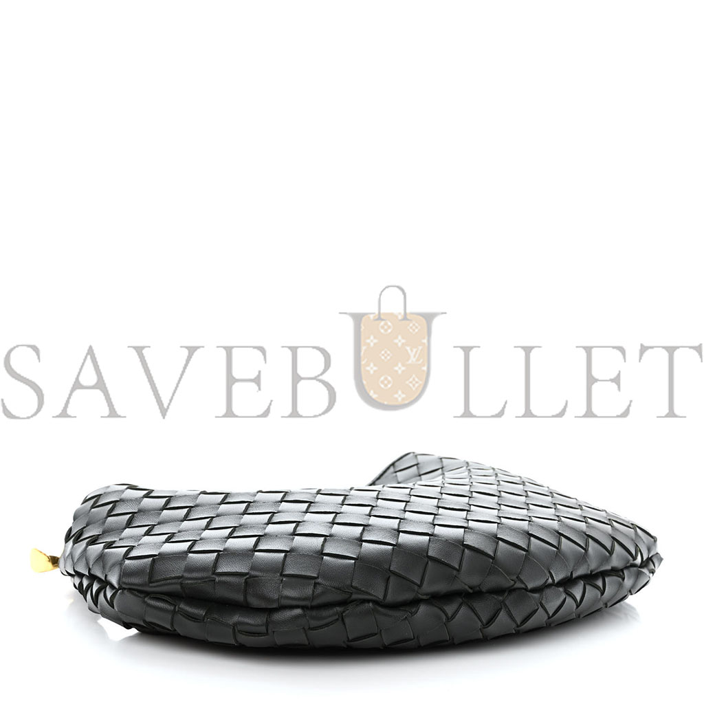 BOTTEGA VENETA NAPPA INTRECCIATO SARDINE BAG BLACK  (36*23*4cm)