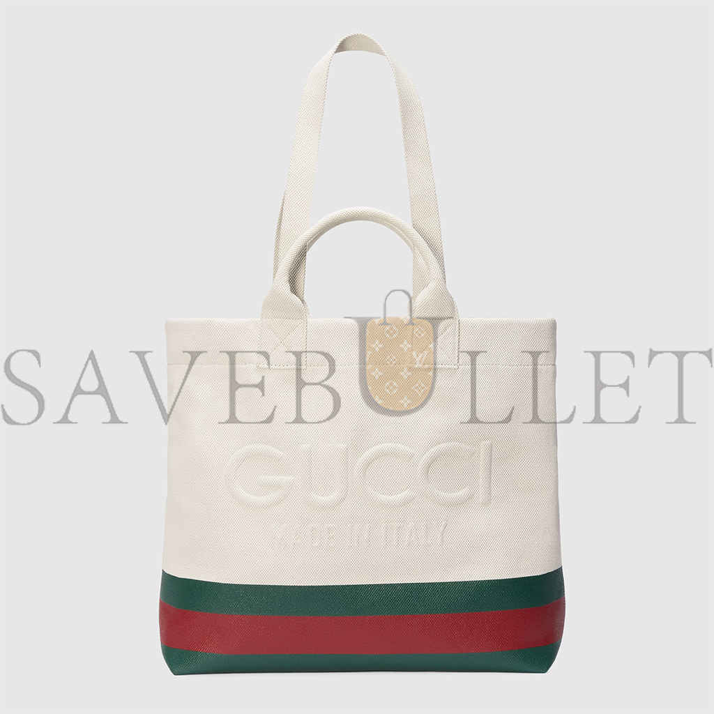 GUCCI CANVAS TOTE BAG WITH EMBOSSED DETAIL 782741 (40*38*17cm) GUCCI CANVAS TOTE BAG WITH EMBOSSED DETAIL 782741 (40*38*17cm)