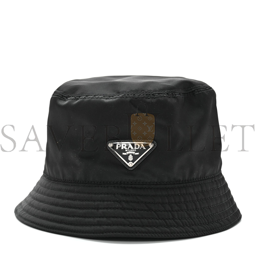 PRADA RE-NYLON BUCKET HAT S BLACK