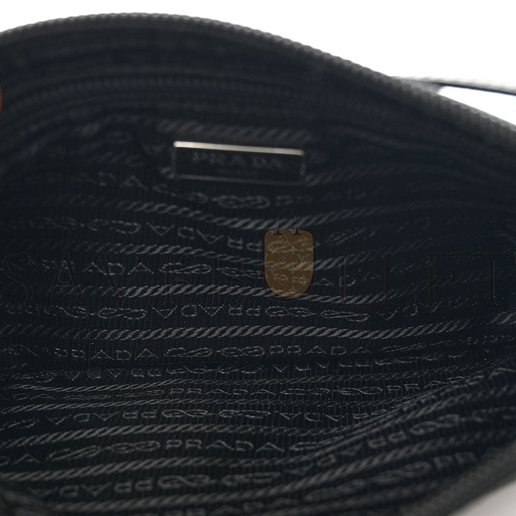 PRADA RE-NYLON VELA POUCH BLACK (24*18*14cm)