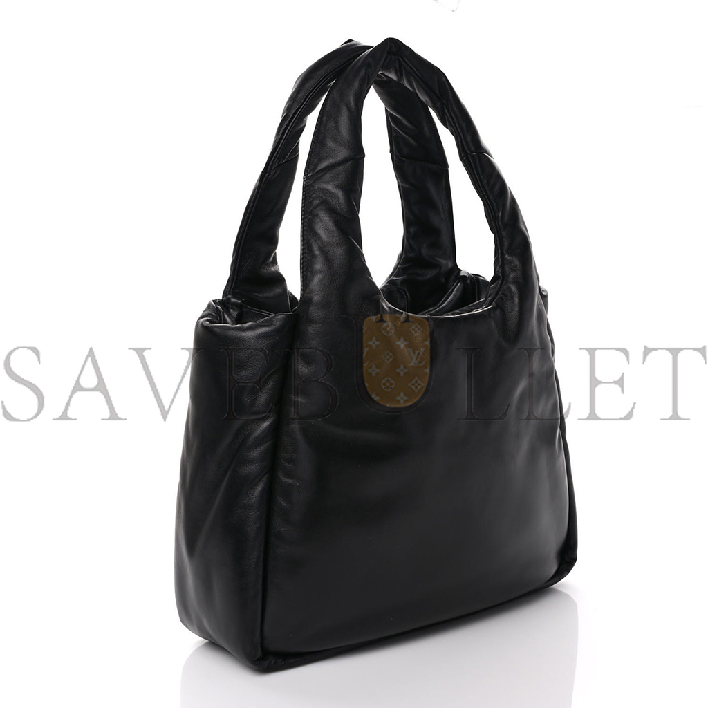 PRADA SOFT NAPPA MEDIUM PADDED SHOULDER BAG BLACK (30*25*11cm)