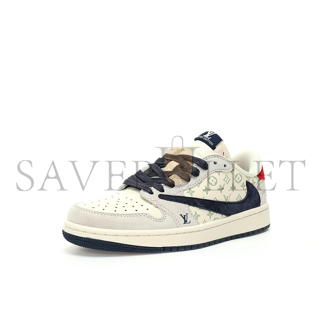 NIKE AIR JORDAN 1 LOW OG SP BEIGE NAVY LV MONOGRAM YQ2088-668