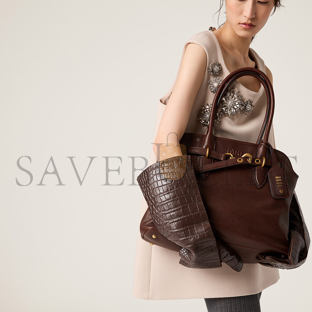 MIU MIU AVENTURE NAPPA LEATHER BAG 5BG291 (39*24*13cm)