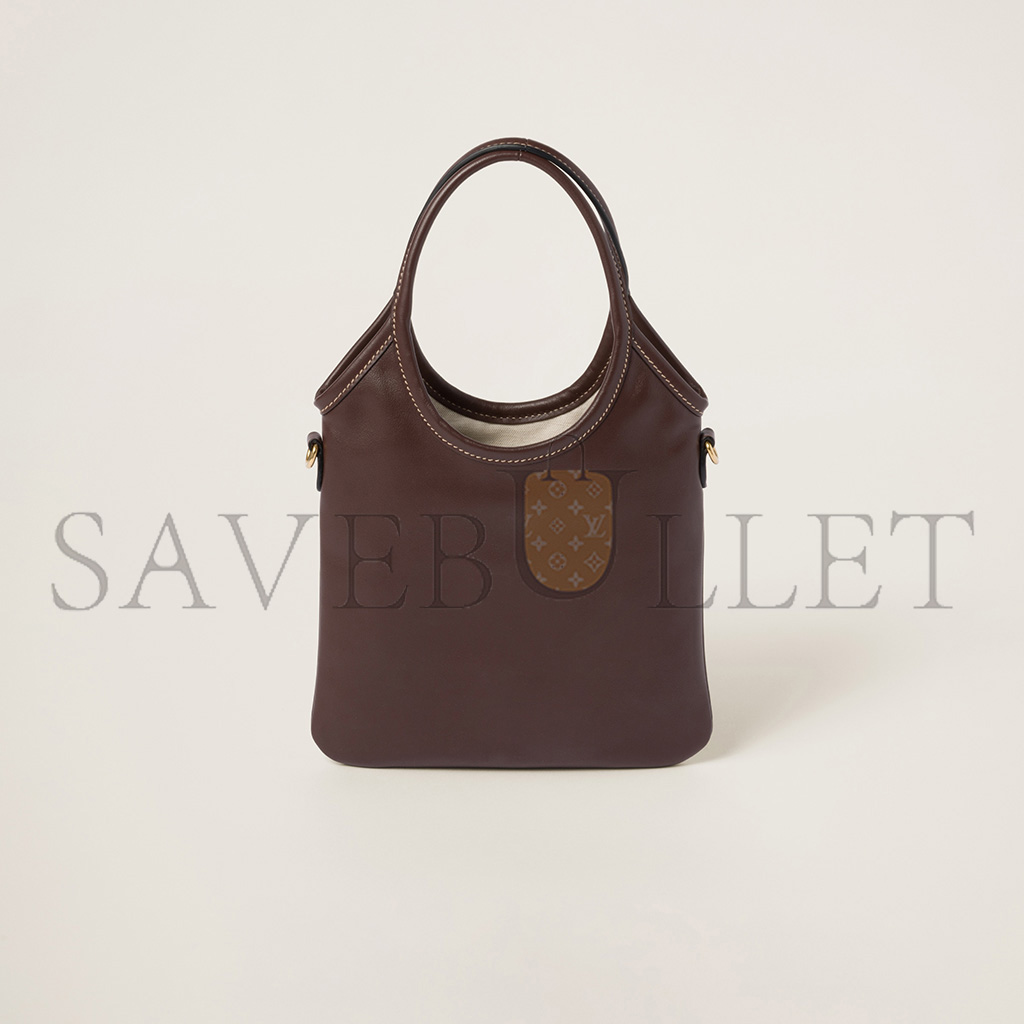 MIU MIU IVY LEATHER HANDBAG 5BG281 (24*20cm)