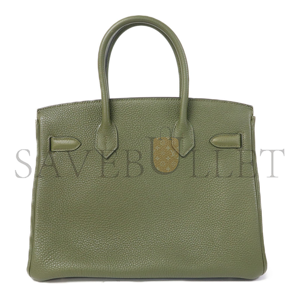 HERMÈS MASTER BIRKIN 25 TOGO SAGE GREEN GOLD BUCKLE BAG 2161300193552 (25*20*13cm)