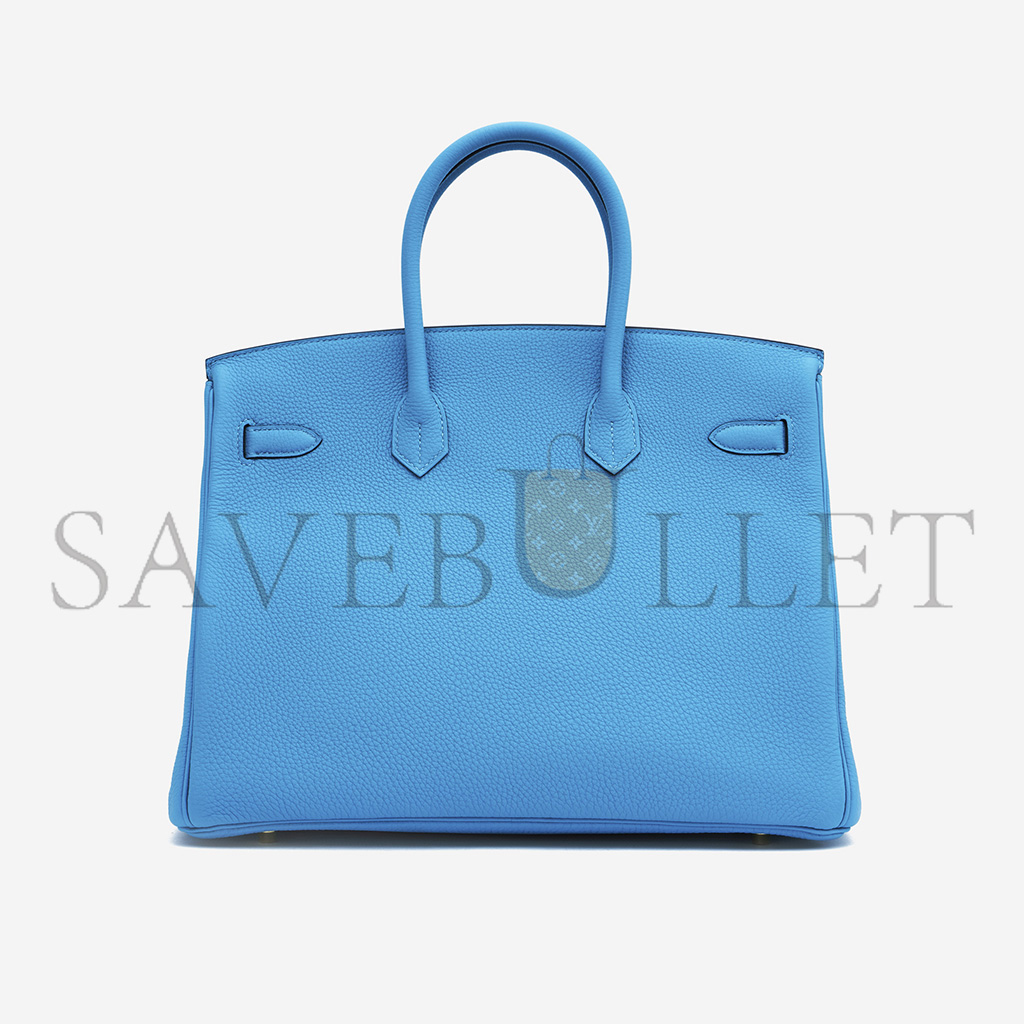 HERMÈS BIRKIN 25 TOGO LEATHER BLUE GOLD BUCKLE BAG MSBK2300910 (25*20*13cm)