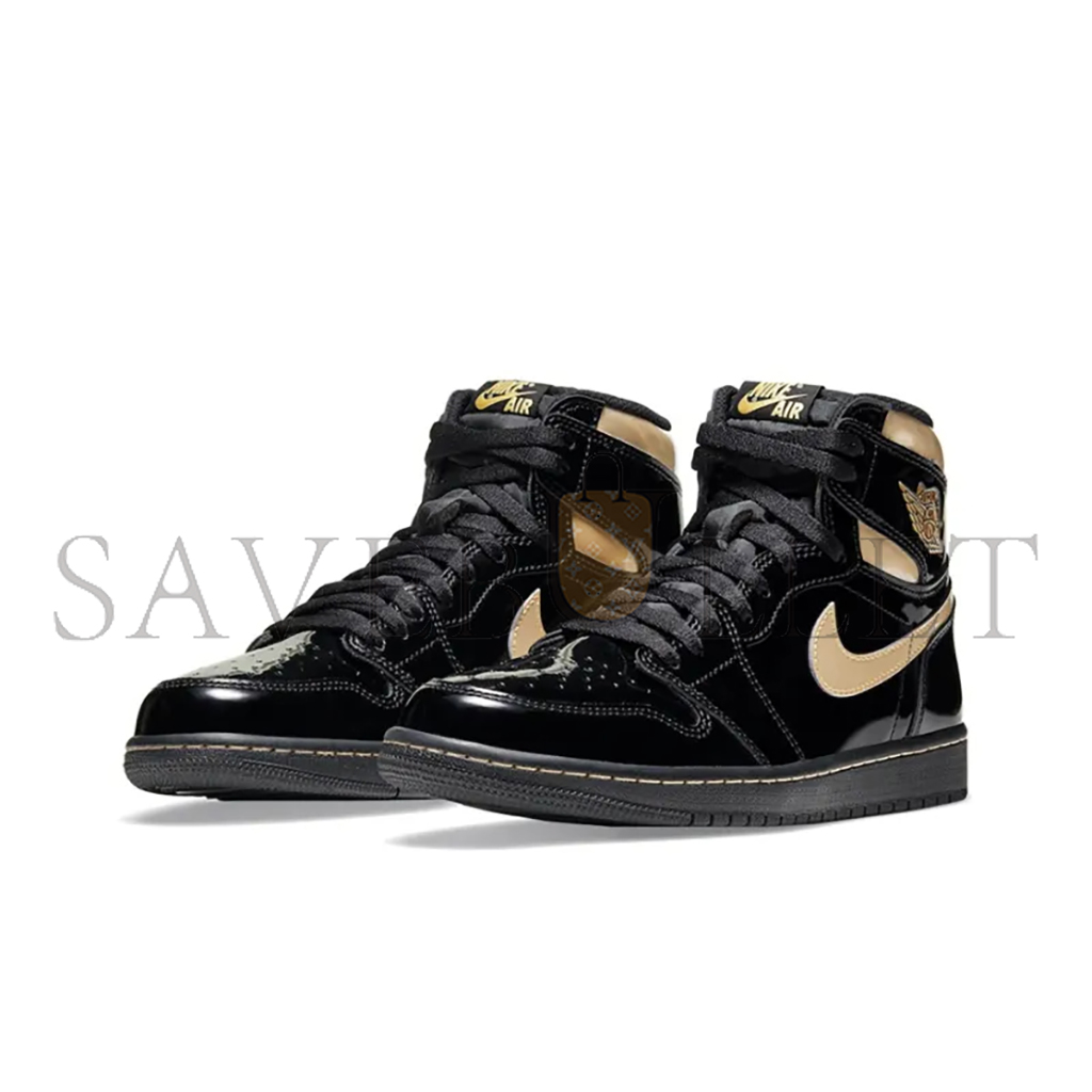 NIKE JORDAN 1 RETRO HIGH BLACK METALLIC GOLD 555088-032