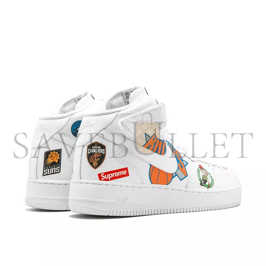 NIKE AIR FORCE 1 MID SUPREME NBA WHITE AQ8017-100