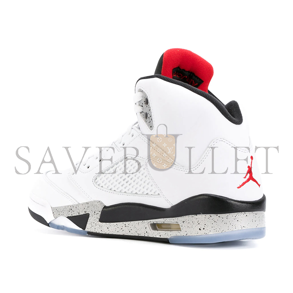 NIKE JORDAN 5 RETRO WHITE CEMENT 136027-104