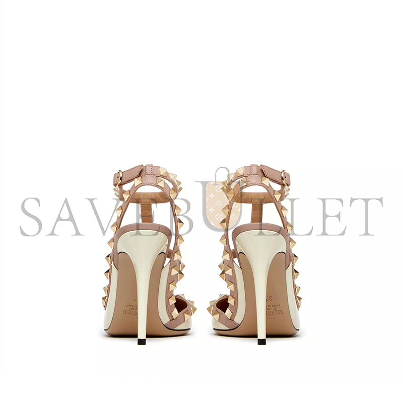VALENTINO PATENT ROCKSTUD CAGED PUMP 100MM 5W2S0393VNW_L62 VALENTINO PATENT ROCKSTUD CAGED PUMP 100MM 5W2S0393VNW_L62