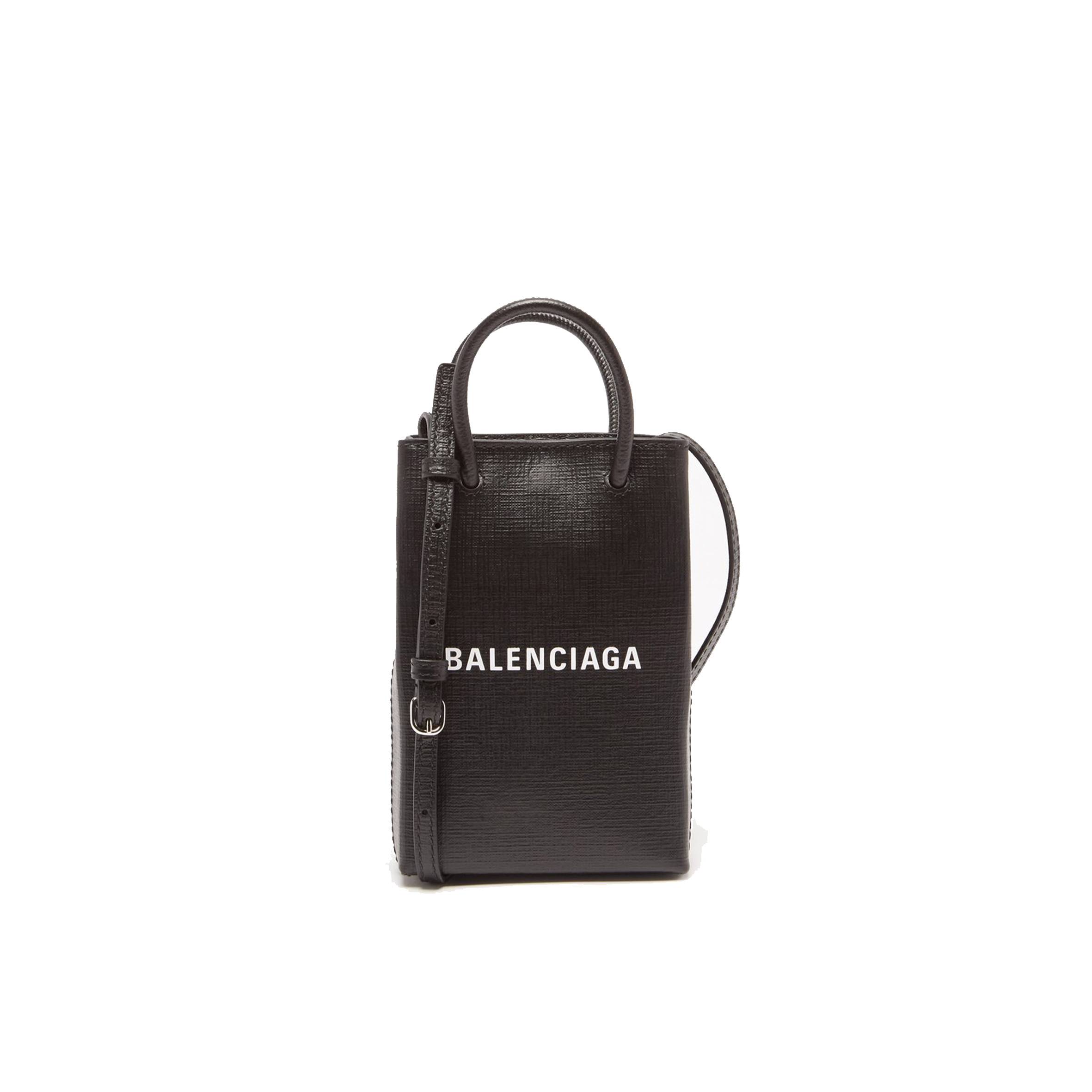 BALENCIAGA BLACK SHOPPING MINI LEATHER CROSS-BODY BAG  MATCHESFASHION US (18*12.4*4.8cm)