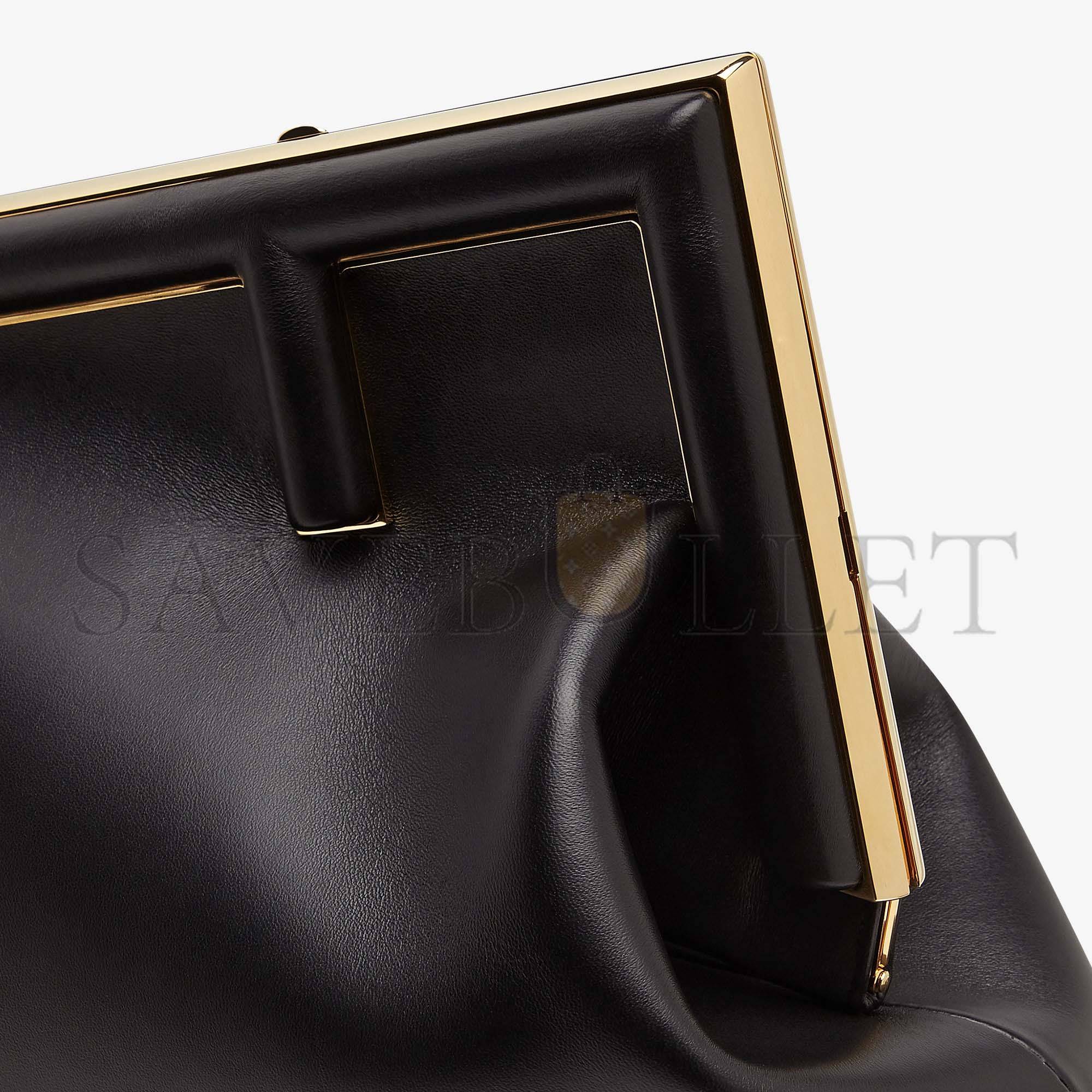 FENDI FIRST MEDIUM - BLACK LEATHER BAG 8BP127ABVEF0KUR (32.5*23.5*15cm)