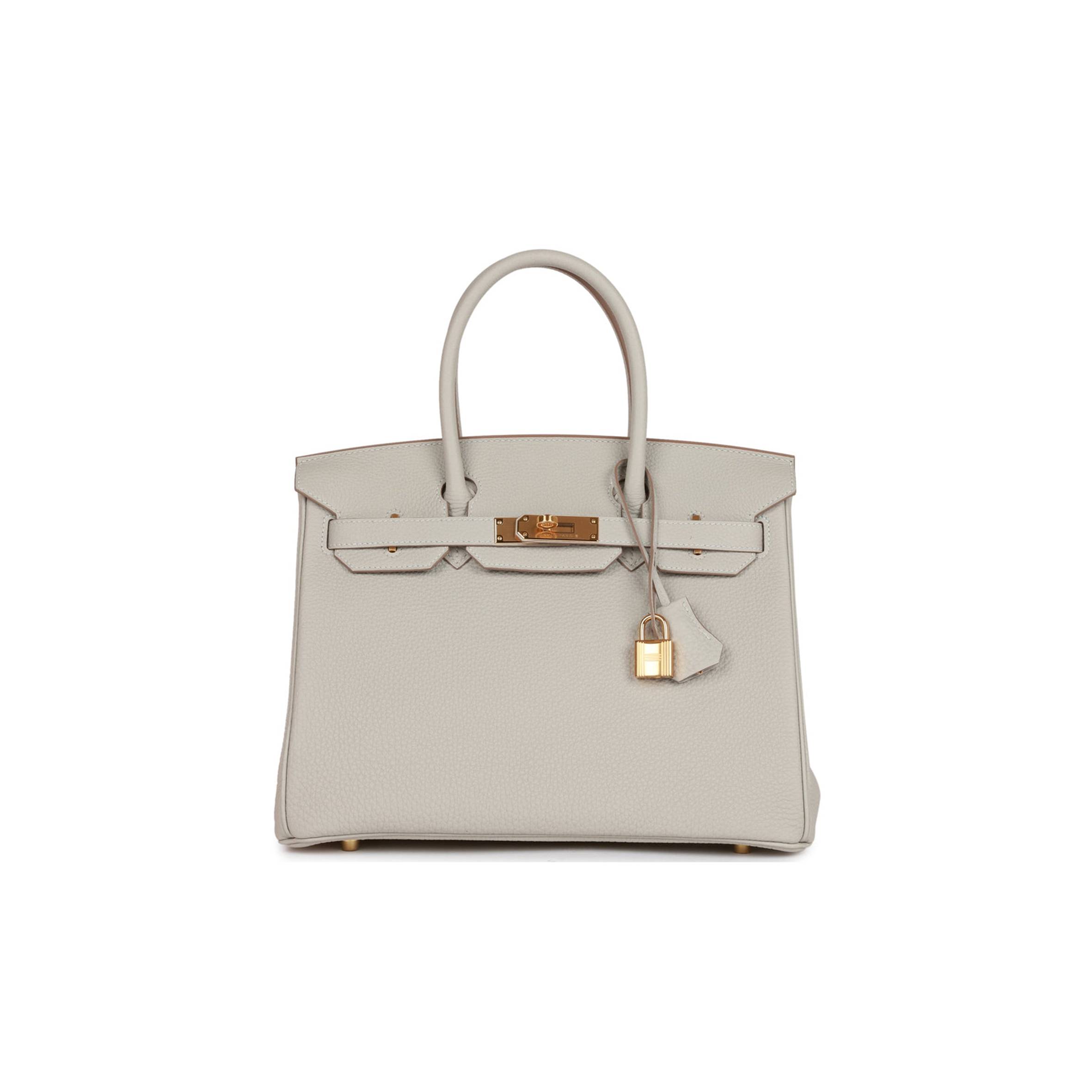 HERMES BIRKIN 30 GRIS PERLE TOGO GOLD HARDWARE (30cm)