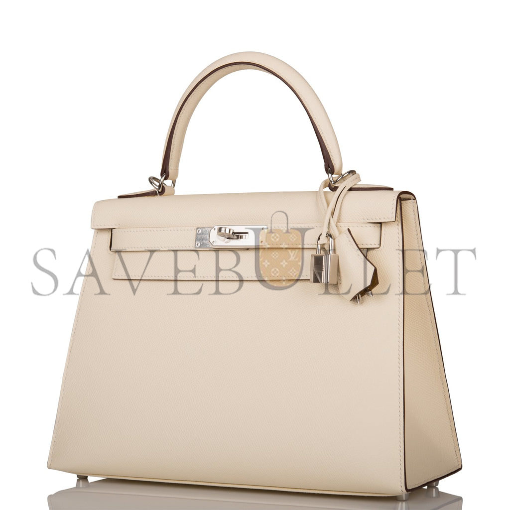 HERMES KELLY SELLIER 28 NATA VERSO EPSOM PALLADIUM HARDWARE (28*22*10cm)