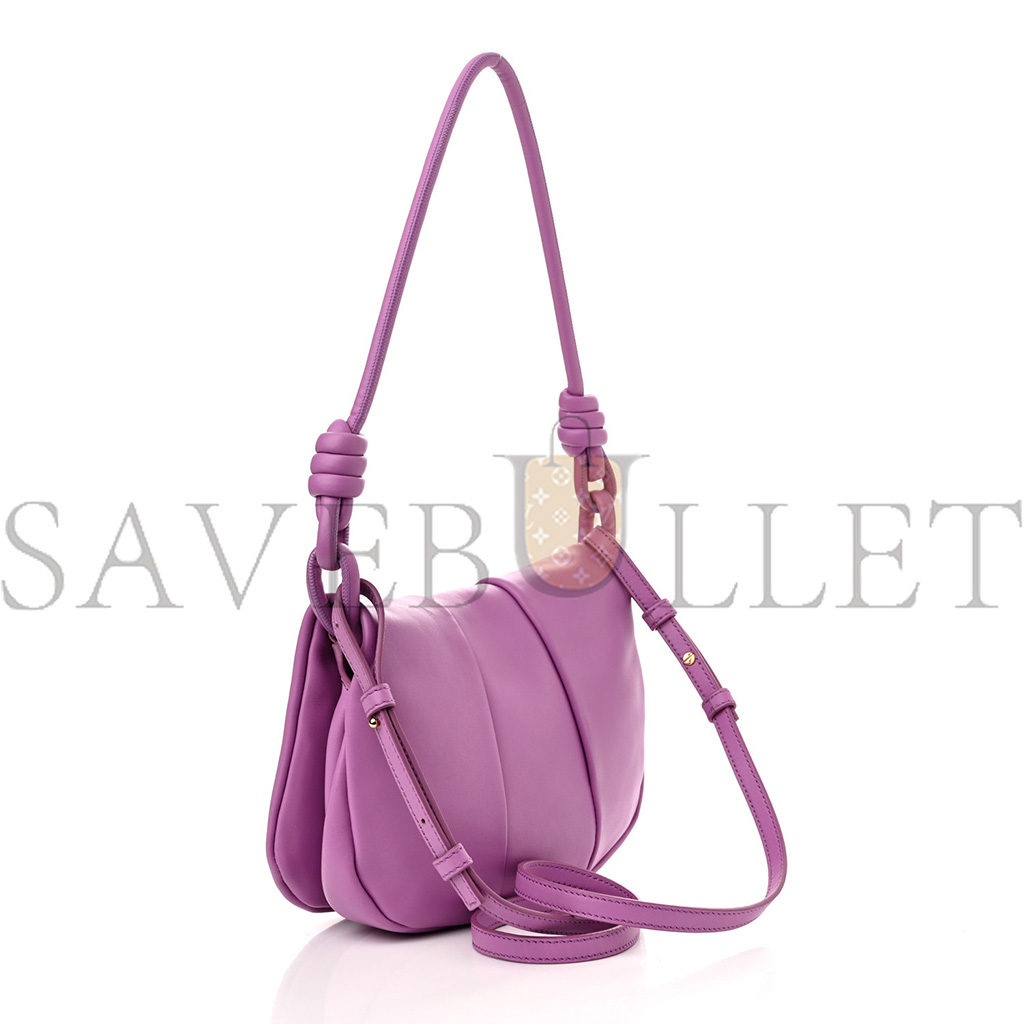 LOEWE SHINY NAPPA CALFSKIN PASEO SATCHEL ROCKROSE (25*17*8cm)