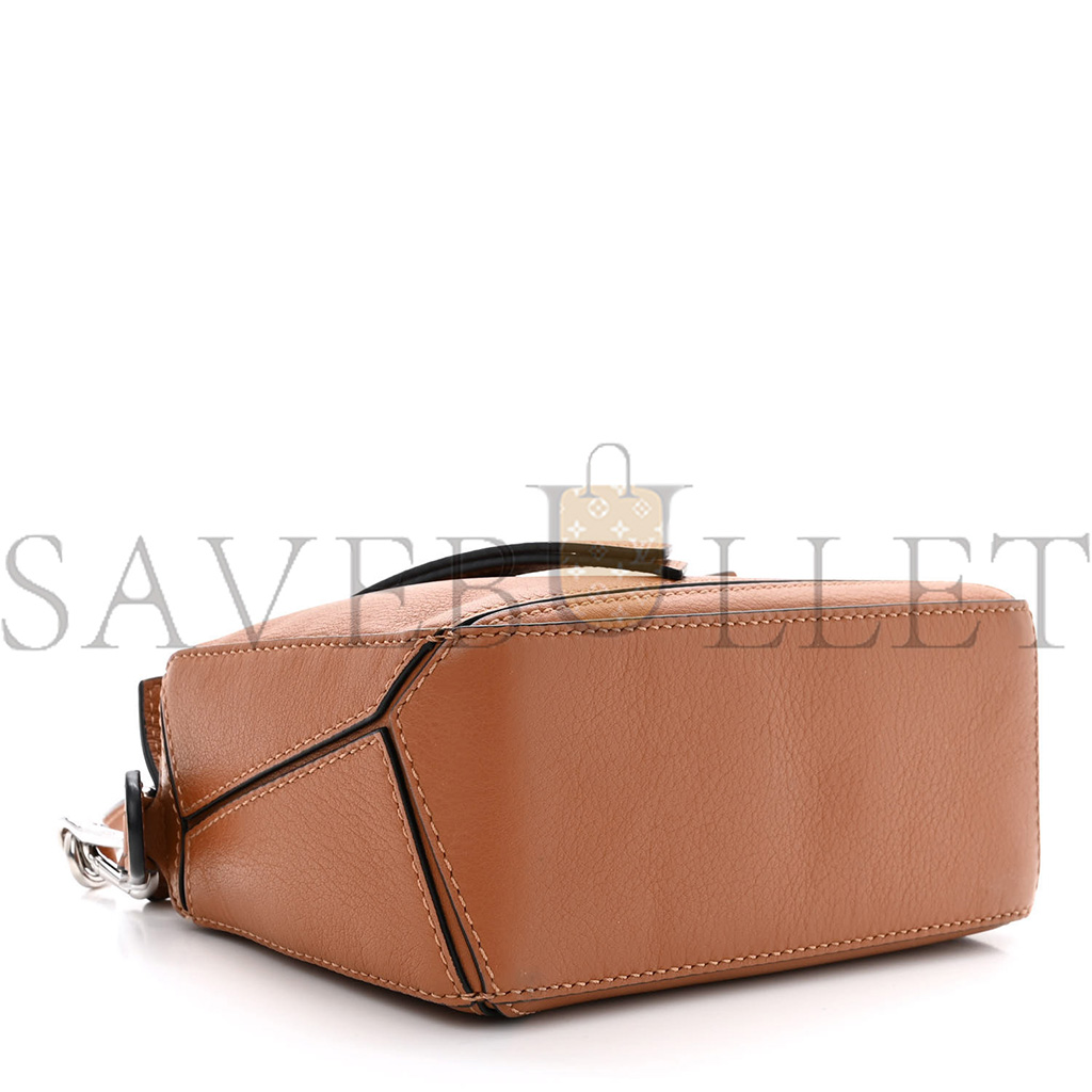 LOEWE CALFSKIN MINI PUZZLE BAG TAN (18*12.5*8cm)