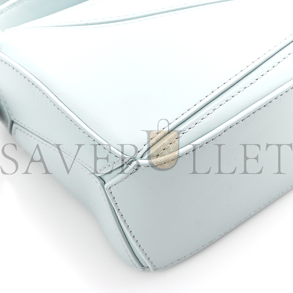 LOEWE CALFSKIN SMALL PUZZLE BAG AQUA (18*12.5*8cm)