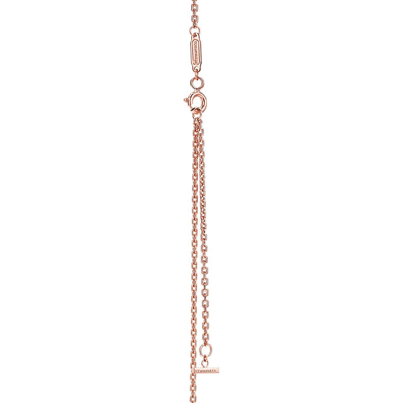 TIFFANY T SMILE PENDANT IN ROSE GOLD, SMALL