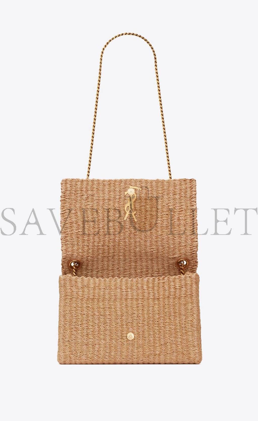 YSL KATE MEDIUM SUPPLE CHAIN BAG IN RAFFIA 580065FABK39551 (28.5*20*6cm)