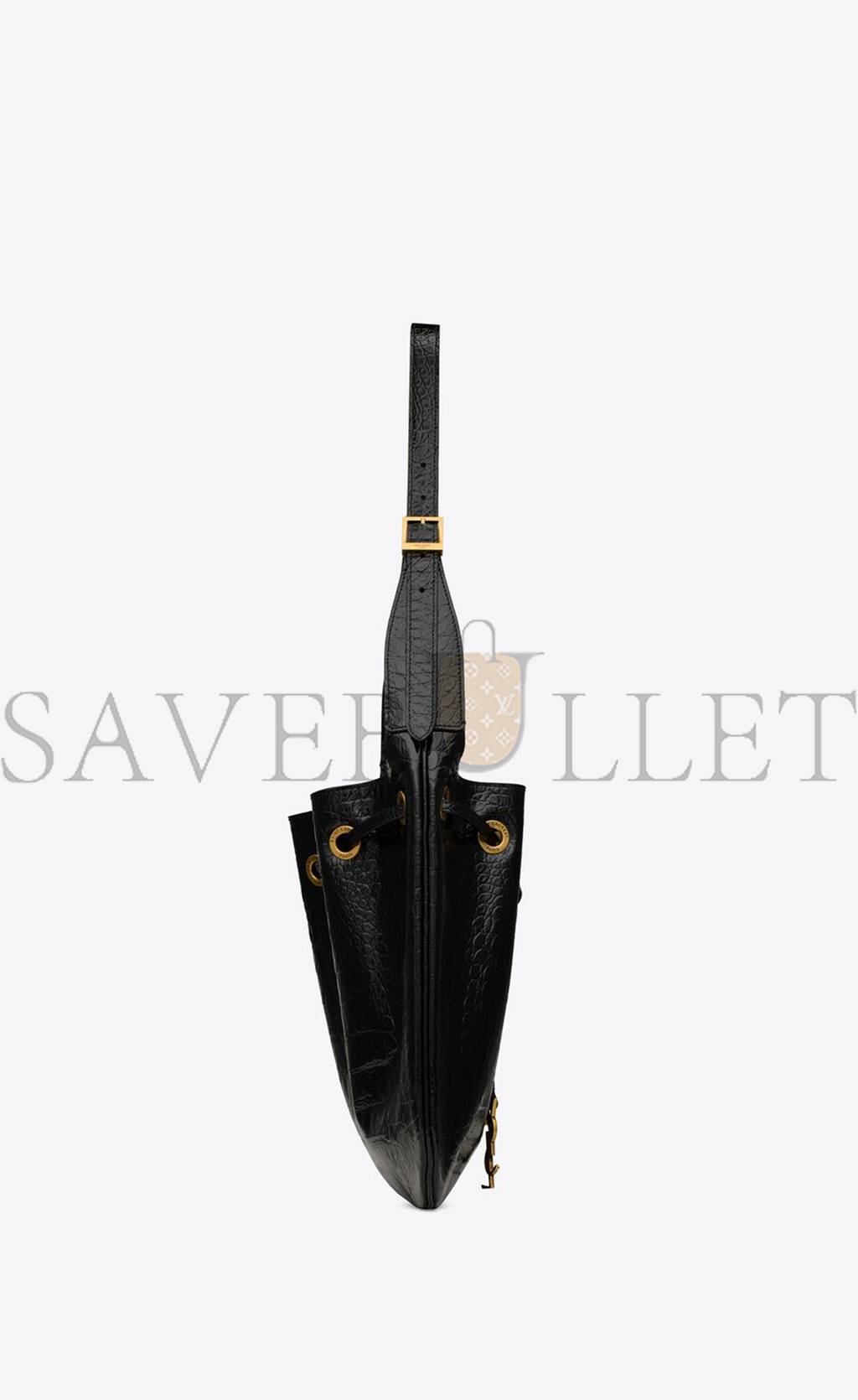 YSL PARIS VII MEDIUM HOBO BAG IN CROCODILE-EMBOSSED PATENT LEATHER 697918AAAY31000 (38*30*2cm)