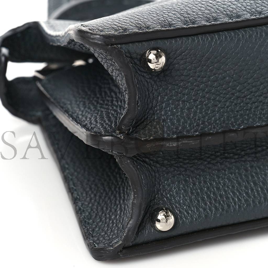 FENDI CUOIO ROMANO SELLERIA CHAMOIS SMALL PEEKABOO I SEE U SATCHEL ASFALTO CAMELIA (27*20*11cm) 